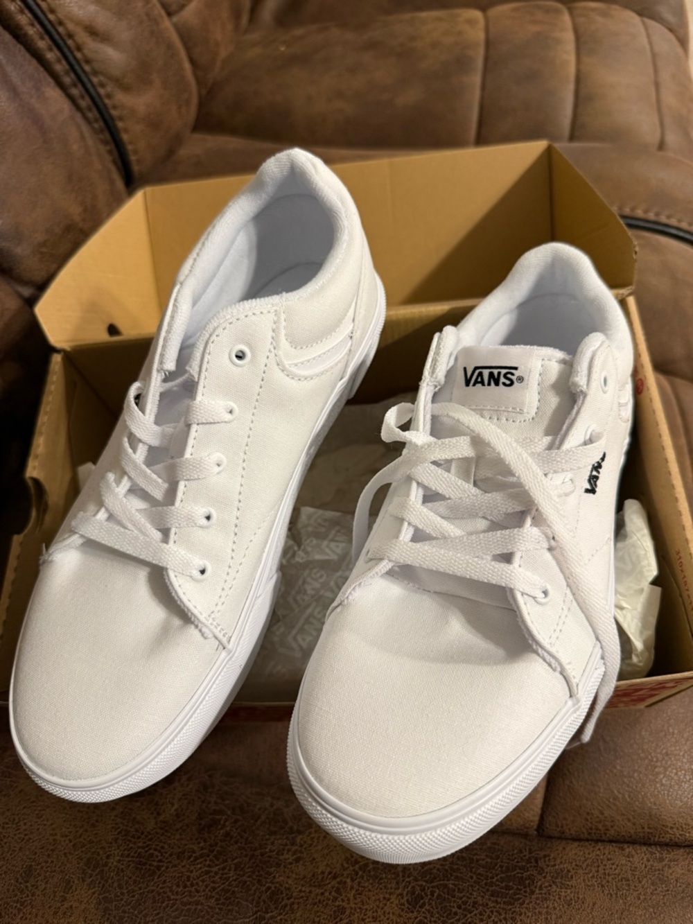 Vans All-White Canvas Sneakers